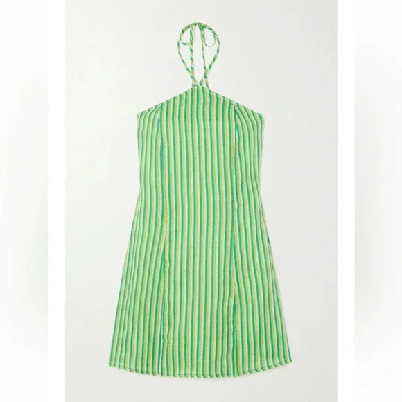 Faithfull The Brand Muthia Mini Dress In Bau-Bau Stripe Print - Picture 5 of 12